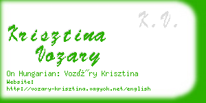 krisztina vozary business card